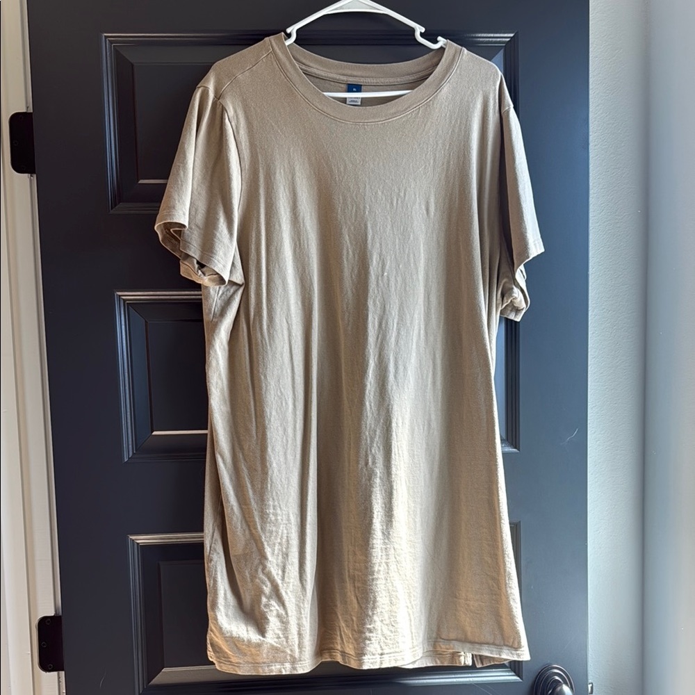 Women's Tan T-Shirt Dress